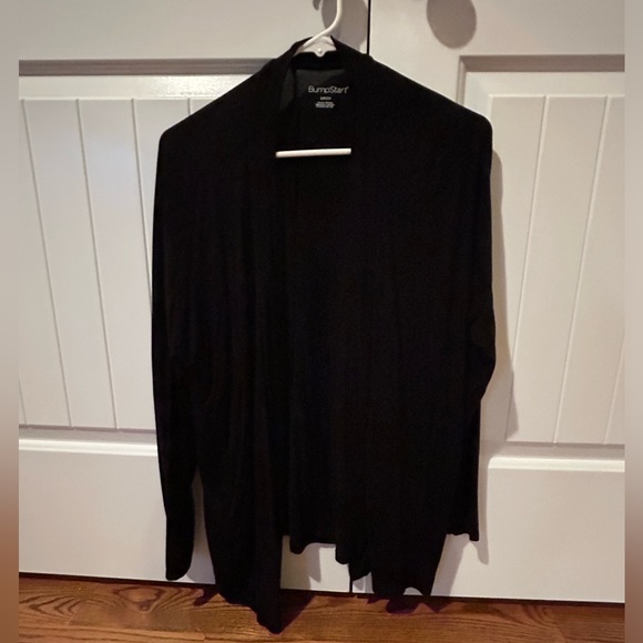 BumpStart | Black Open Maternity Cardigan - Picture 1 of 2